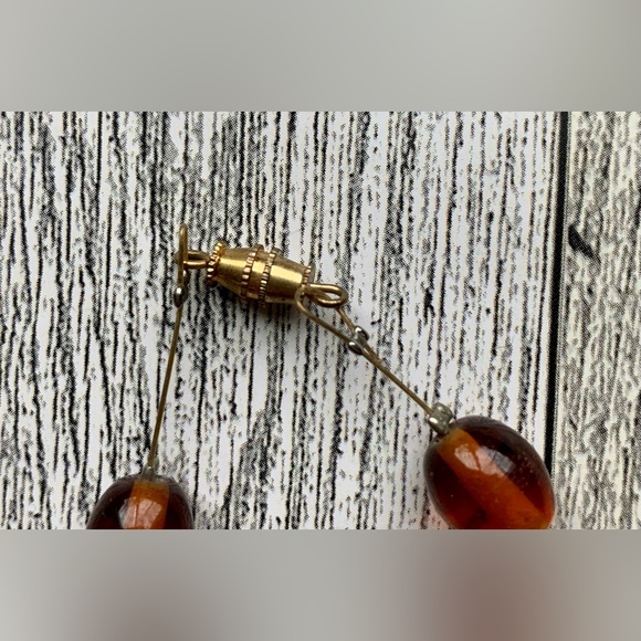 Handmade Amber Glass Beads Necklace - Picture 5 of 6